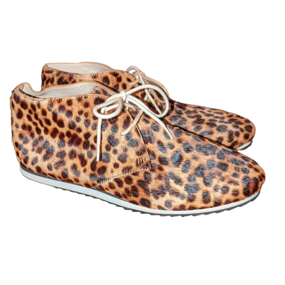 Boden Animal Print Calf Hair Booties 10